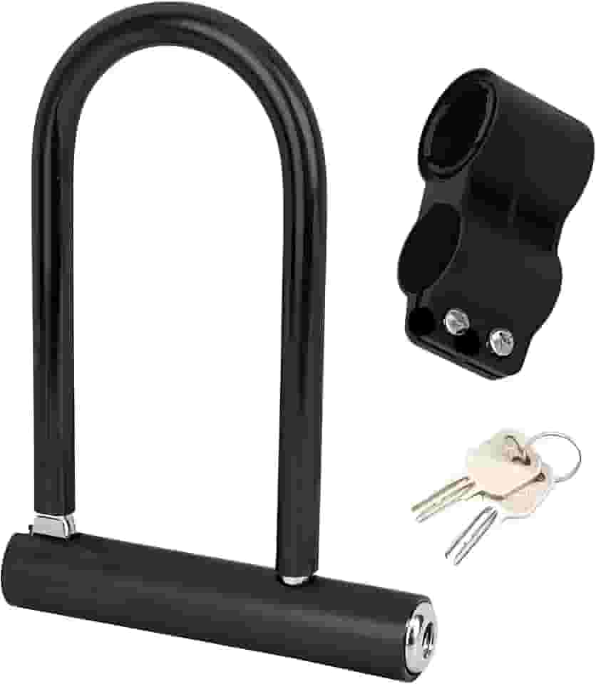 Trava Antifurto U Lock Para Bicicleta Em Aço Temperado Cadeado Resistente Com Chave Alta Segurança