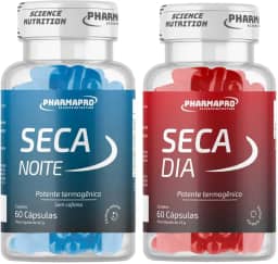 Termogenico Premium Dia e Noite Formula Noturna e Diurna Com e Sem Cafeina Potes 60 Capsulas Materia Prima Importada