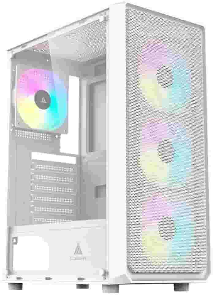 Gabinete Gamer Acegeek Diamond R339 | Rainbow | Mid-Tower | Lateral de Vidro | Com 4 Fans | Branco | AG-DIAMOND-R339-WH-I4F