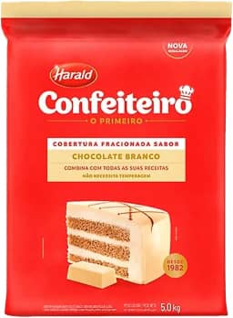 Chocolate Confeiteiro Fracionado Branco em Barra 5Kg Harald