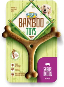 Brinquedo para Cachorro, Grande, Brinquedo de Osso Bamboo, Modelo Y, Resistênte e Divertido