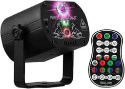 Luz de Festa Projetor LED RGB 3 em1 Laser Raio Holográfico Controle 60 Padrões Festa Balada (Preto)