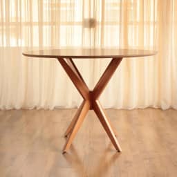 Mesa de Jantar Redonda Base Estrela Tampo de BP 18mm com Acabamento Texturizado - 108cm