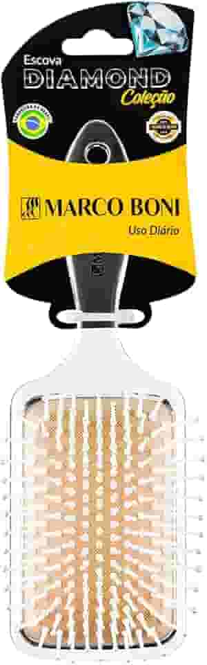 Escova Uso Diario Raquete Medio Diamond, 7676, Marco Boni, Transparente, 1 Unidade.