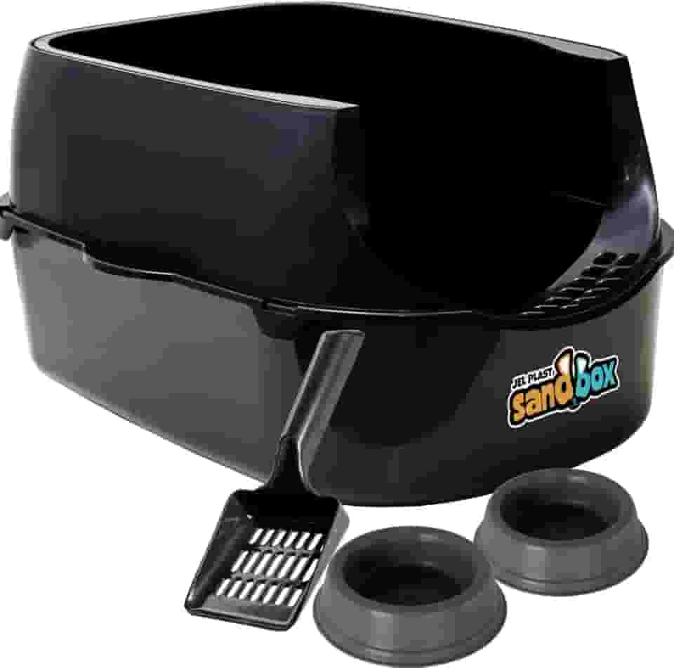 Caixa de Areia Higiênica para Gatos Furba com 2 Comedouros e Pazinha