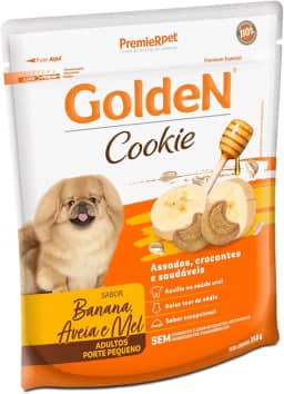 GOLDEN COOKIE Biscoito Para Cães Adultos - Sabor Banana Aveia E Mel 350G