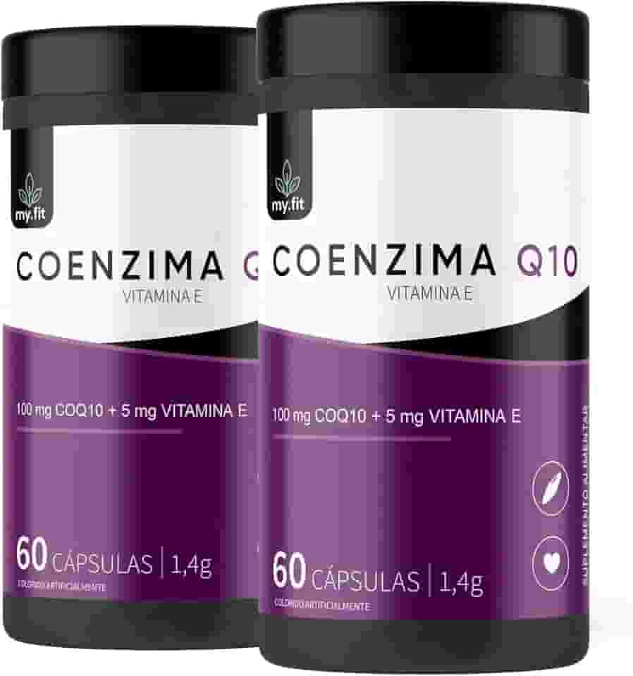 Kit 2x COQ-10 100mg por Softgel, Total 120 Doses - Fórmula Sinérgica com Vitamina E