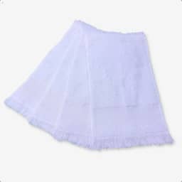 10 Toalha Social De Mão Visita Toalhinha do Boca com Barra em Etamine (Branco)