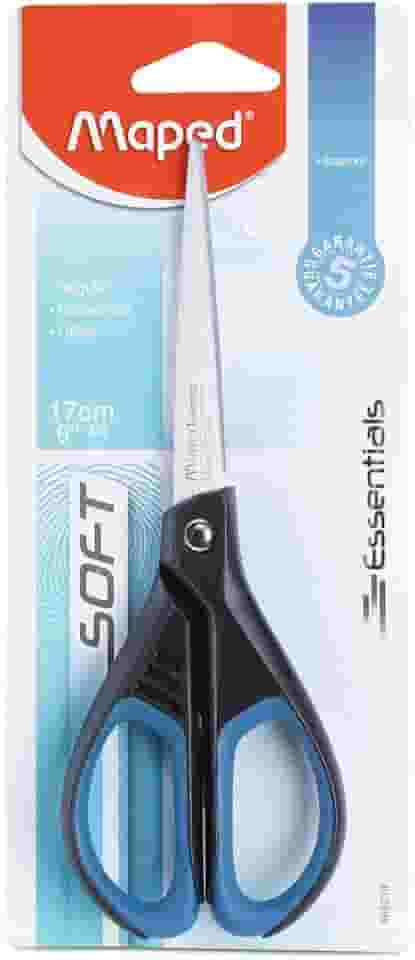 Tesoura 17cm, Maped, Essentials Soft, 468210, Preto