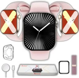 Relogio Inteligente Smartwatch MICROWEAR S10 Pro + Serie 10 NFC Chatgpt Gps Original Masculino Feminino (Rosa Gold)