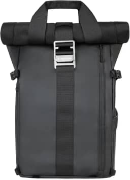 Mochila de câmera com compartimento para laptop, acesso lateral rápido para caminhadas, fotografias, câmeras DSLR SLR, à prova d'água, removível e acolchoada, inserção de ombro da BESNFOTO, Preto
