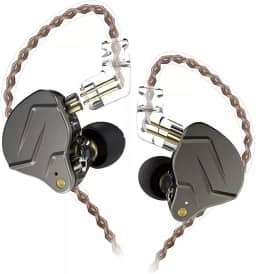 Fone de Ouvido Profissional KZ ZSN Pro Intra-auricular, Driver Híbrido, Cabo Destacável, Original (CINZA)