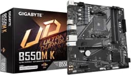 PLACA-MÃE GIGABYTE B550M, AM4 4XDDR4(MÁX128GB), 4 SATA, 1 M.2, 2XUSB 3.2, 4XUSB 2.0, 1XHDMI