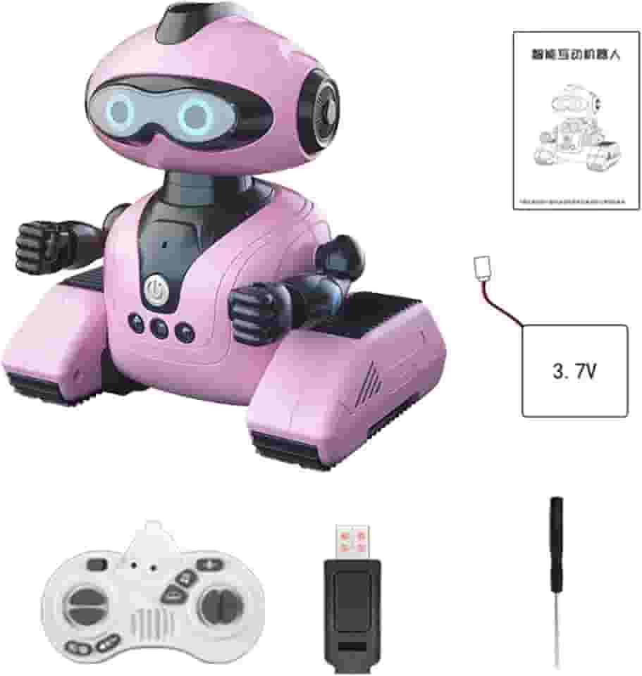 Robôs inteligentes para crianças, brinquedo robô remoto,Robô programável com detecção de gestos de olhos LED - Robô interativo programável com detecção de gestos e música de dança