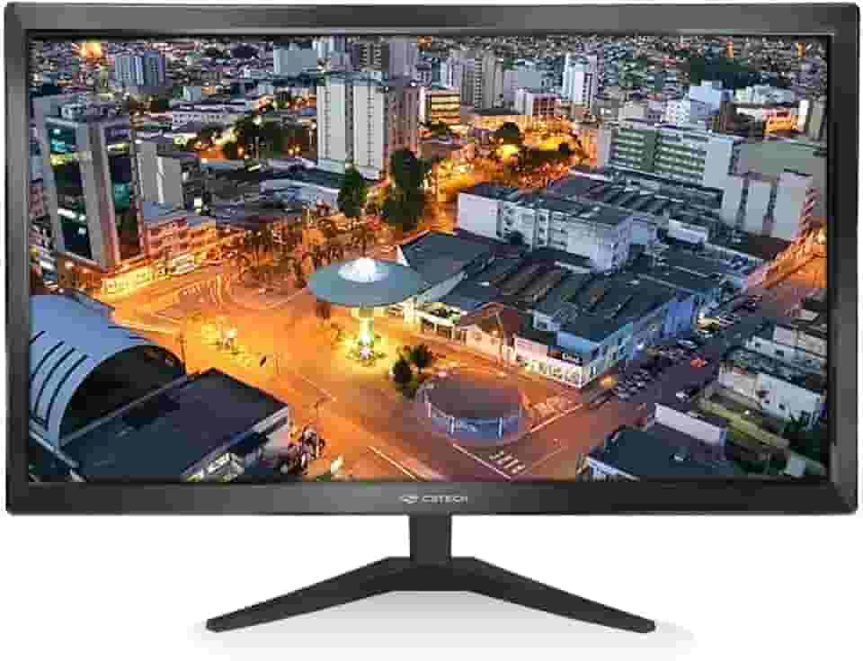 C3Tech Monitor LED 24 Polegadas MR-240 anti-reflexo, funções para reduzir luz azul, conectores de entrada HDMI e VGA, slot Kensington, montagem padrao VESA 24", Tela IPS
