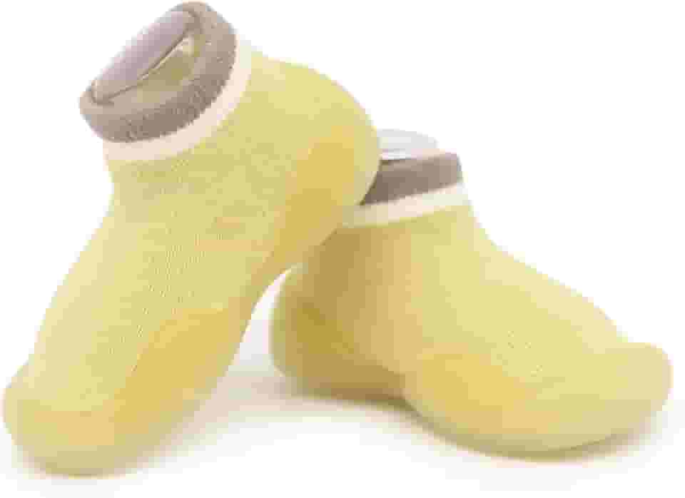 Sapatos de primeira caminhada para bebês meninas e meninos, antiderrapante, sola macia, meias infantis