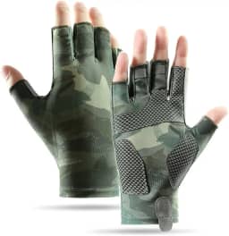 Luvas de sol FPS 50+, luvas de pesca, proteção solar sem dedos, proteção UV, masculinas/mulheres, para caiaque, caminhadas, remo, dirigir