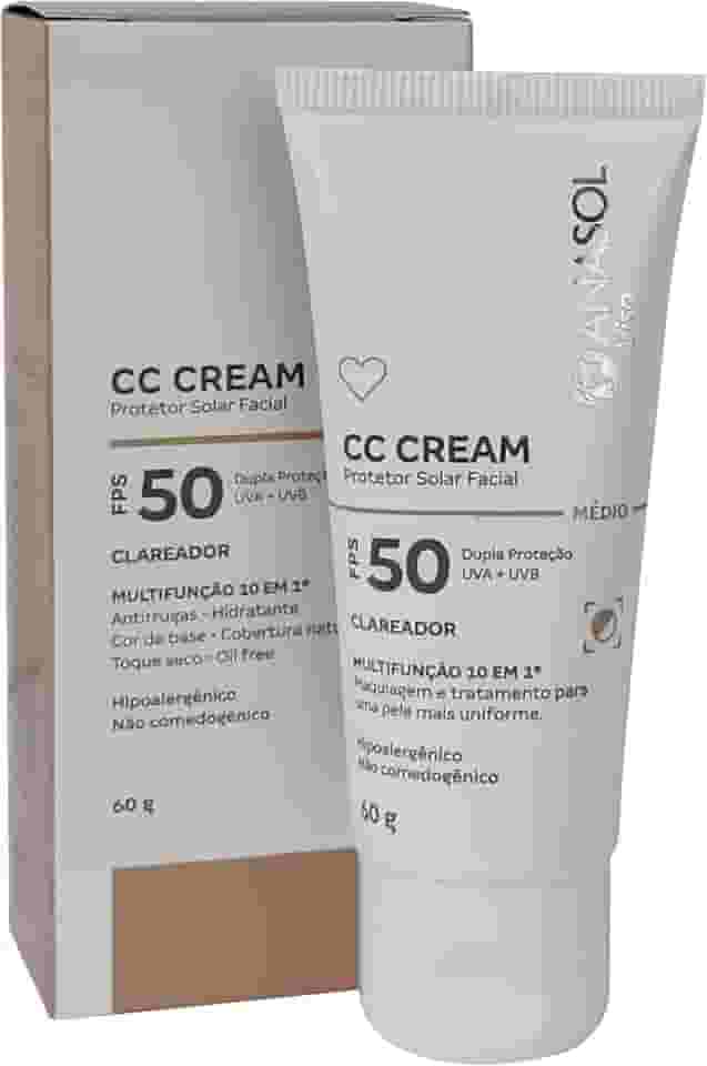 CC Cream Facial FPS 50 Médio 60g - Anasol