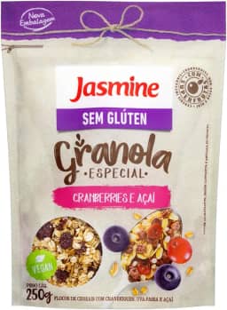 Jasmine Granola Cranberries e Açaí Sem Glúten 250g