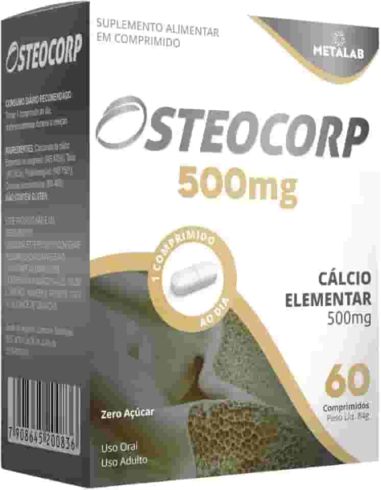 Carbonato De Calcio 500mg 60 Comprimidos Cálcio Elementar Puro