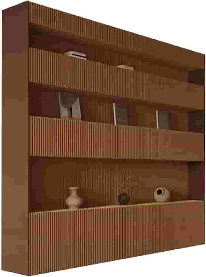 Biombos e Divisórias Divisores De Sala Dobráveis e Independentes Com Prateleiras De 3 Camadas, Divisória De Tela De Privacidade Interna Para Sala De Estar, Quarto, Escritório(Brown,2mx2.4m/6.56ftx7.