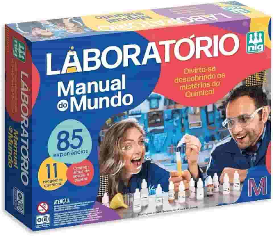Jogo experiências Laboratório Manual do Mundo