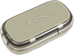 Cortador de comprimidos portátil com lâminas de aço inoxidável e compartimento de armazenamento, metades/terço/quarto, divisor para uso diário e viagens (verde menta)