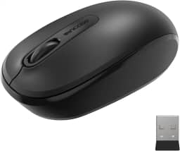 Incase Mouse móvel sem fio 1850 – projetado pela Microsoft – compacto, confortável, para uso direito/esquerdo, bateria de 6 meses, nano transceptor, funciona com Mac/Windows 8/10/11 (preto)