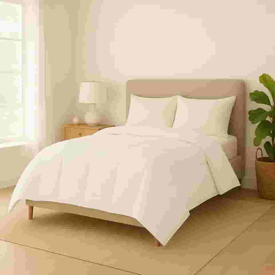 Edredom Dupla Face Matelado Grande Hipoalergênico Toque Macio (Branco, Solteiro)