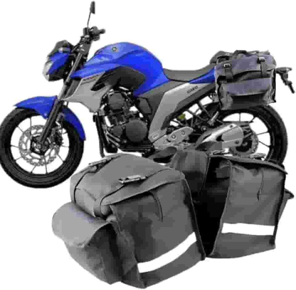 Baslu Alforge para Moto 40L – Super Espaçoso, Impermeável e Resistente, com Bolso Externo e Design Funcional para Viagem e Uso Diário