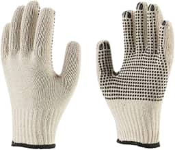 Luva Tricotada Pigmentada Emborrachada Segurança Antiderrapante Reforçada EPI Algodão