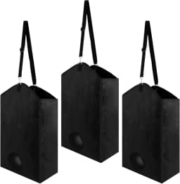 Alimentador de feno de cabra com 3 peças, sacos de feno de alimentação lenta para cavalos, burros, vacas, sacos de ração de feno Oxford premium com tecido Oxford reforçado e fecho de metal de alta