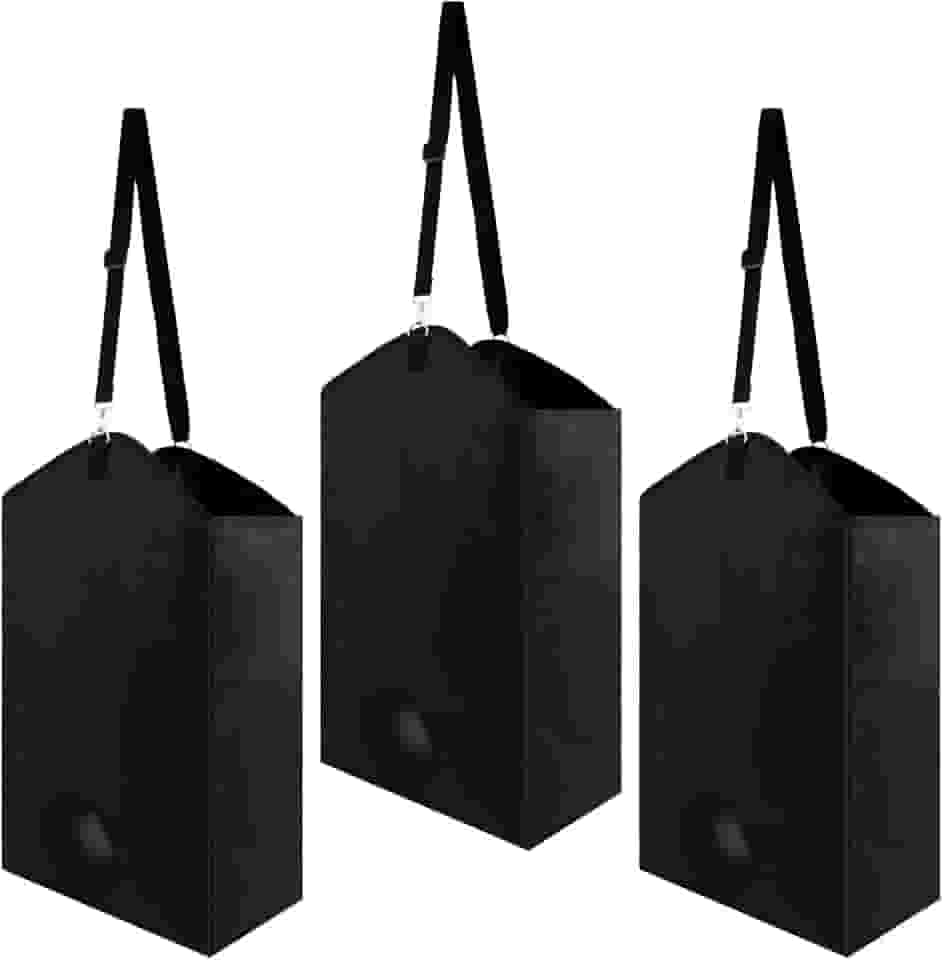 Alimentador de feno de cabra com 3 peças, sacos de feno de alimentação lenta para cavalos, burros, vacas, sacos de ração de feno Oxford premium com tecido Oxford reforçado e fecho de metal de alta