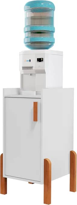 Armário Balcão Suporte para Bebedouro e Galão de Água Garrafão (Branco)