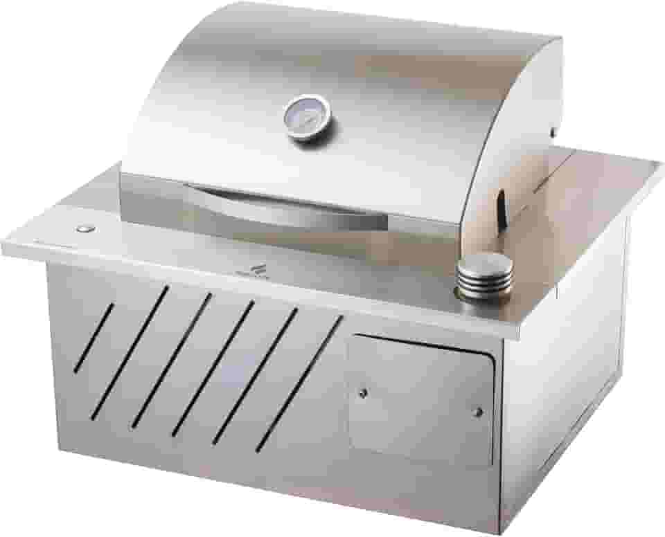 Mini Steak Churrasqueira Gás De Embutir Em Inox 304 com Tampa Abafador 54x46cm GLP