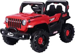 Zippy Toys, Carro Elétrico Jipe Off Road 12V com Controle Remoto - Vermelho