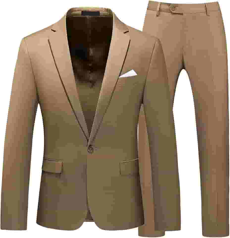 Terno masculino slim fit 1 botão 2 peças festa de casamento férias cor sólida terno smoking para homens