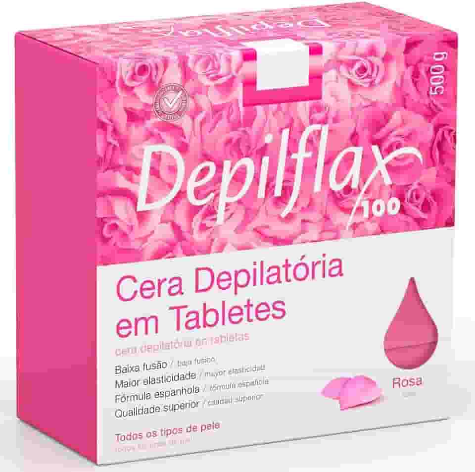 Depilflax – Cera Quente em Tabletes Rosa 500g