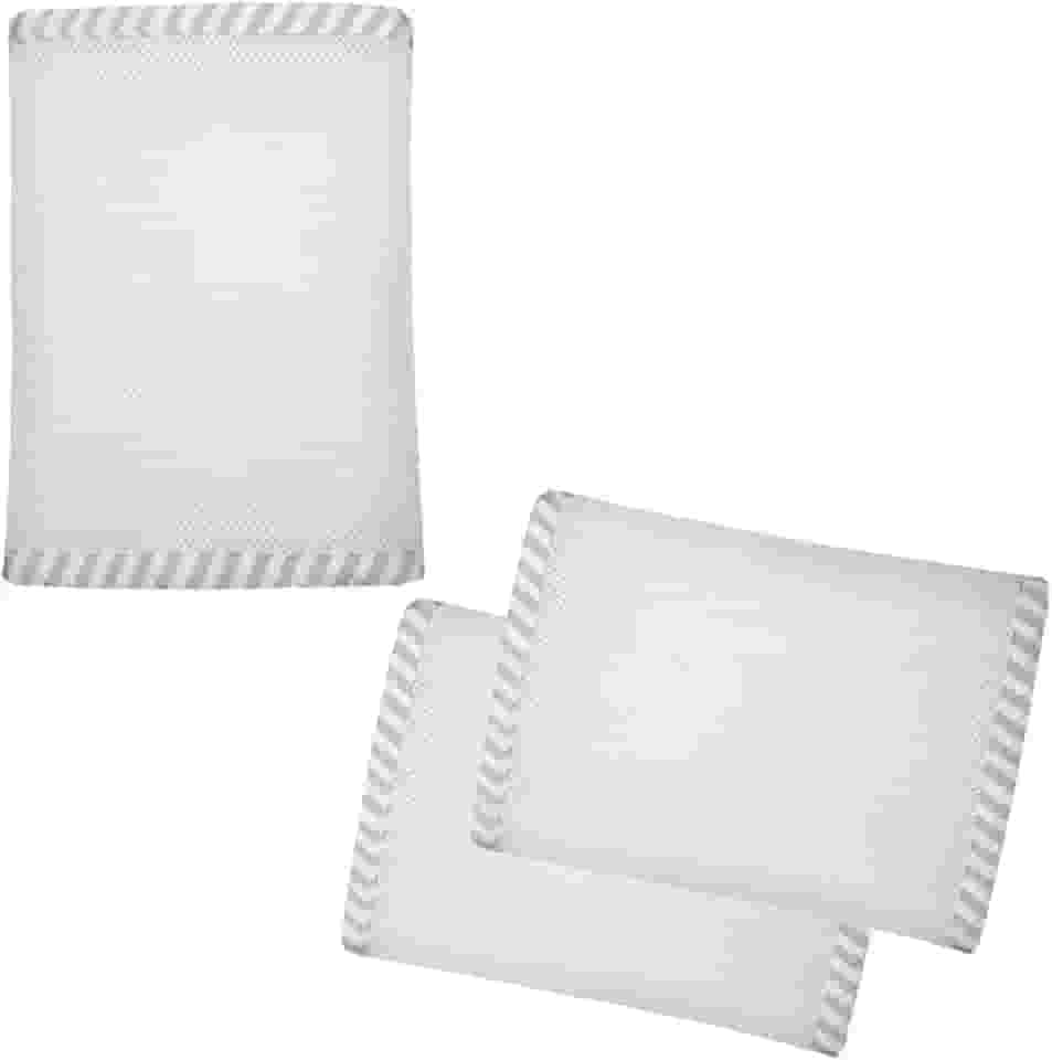 Tela Respirável Para Berço, Baby Deluxe, Chevron Cinza