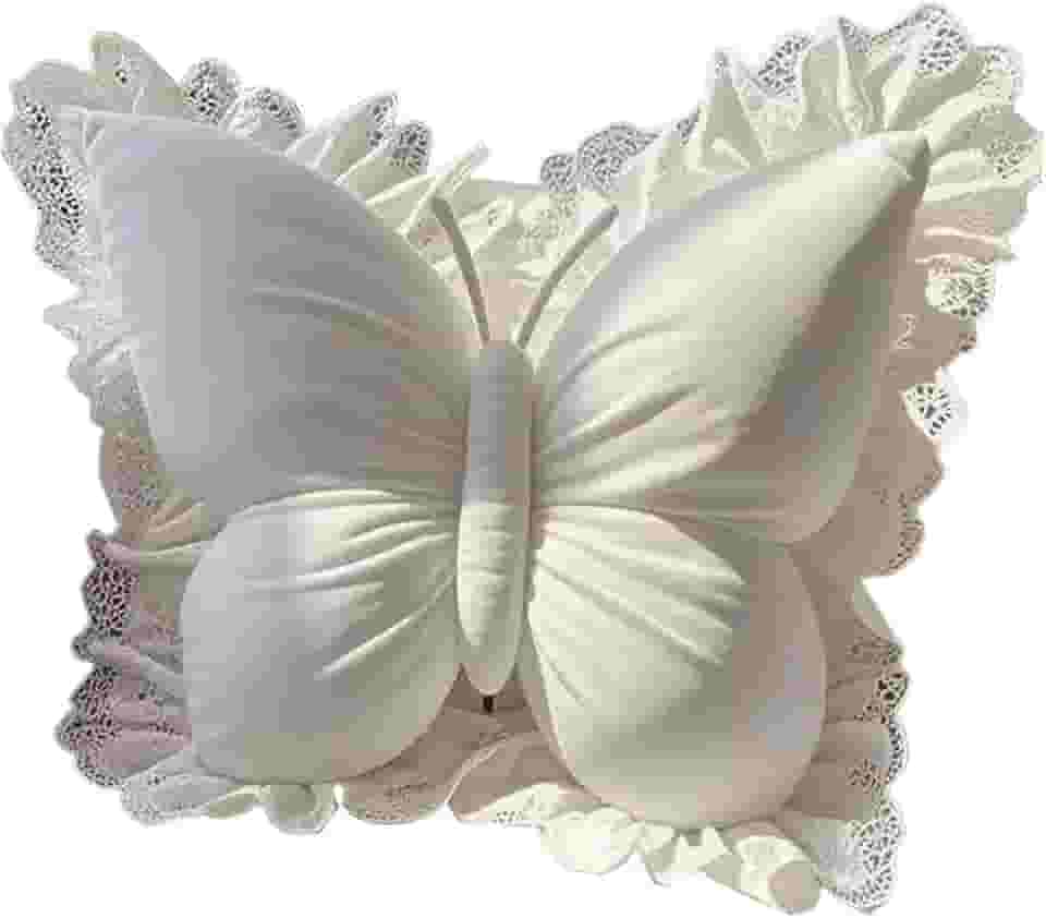 Almofada em formato de borboleta, suporte para cintura, decoração para casa, artesanato, almofada para costas, sofá, escritório, sofá, quarto, assento, Bege
