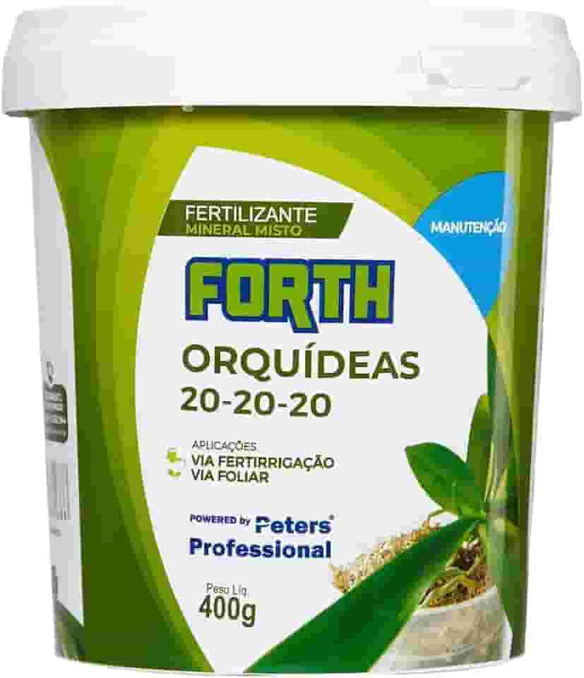 Forth Orquídeas Manutenção, Peters Professional, Fertilizante Mineral, NPK (Nitrogênio, Fósforo, Potássio) 20-20-20, Micronutrientes, Nutrição Vegetativa, 400g