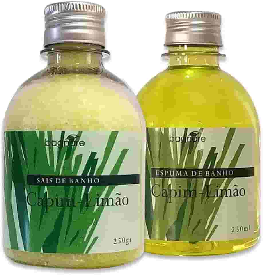 Sais De Banho E Espuma Para Banheira Capim Limão 250ml cada Hidromassagem spa ofuro