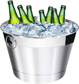 Balde de Cerveja e Gelo Grande em Alumínio Térmico Lixado 10L