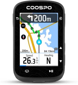 COOSPO Computador de bicicleta GPS com tela sensível ao toque colorida CS600, sem fio, IPX7, à prova d'água, para ciclismo, com Bluetooth/ANT +, navegação de rota com luz de fundo, suporte para radar