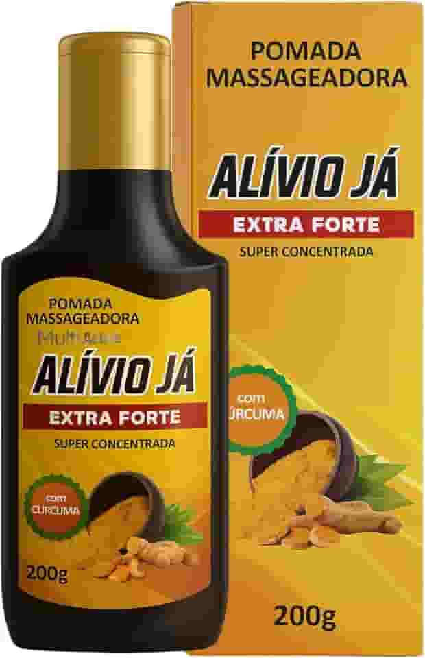 Alivio Já Extra Forte, Pomada Massageadora com Cúrcuma, Arnica e Mentol, 200g