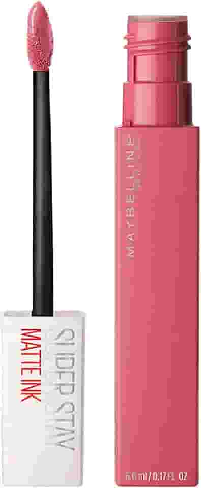 Maybelline SuperStay Matte Ink Batom Líquido Matte Longa Duração 16H com Aplicador Preciso, Não Transfere e Cor Intensa, Acabamento Matte Confortável, Cor 15 Lover Rosa Malva, 5ml