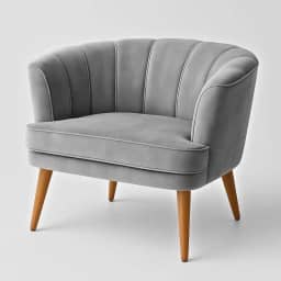 Poltrona Cadeira para Sala de Estar Confortável Tecido VeludoMOBLAN decor (Cinza)