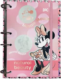 DAC - Fichário Colegial sem lombo com Elástico e 144 Folhas Decorada - Minnie