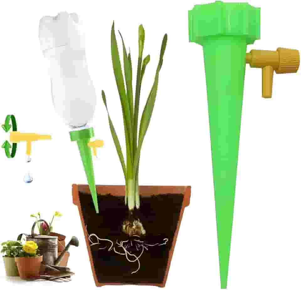 Kit Gotejador Irrigador para Garrafa Pet, 10 Unidades, Ajustável, Verde, 13,5 cm