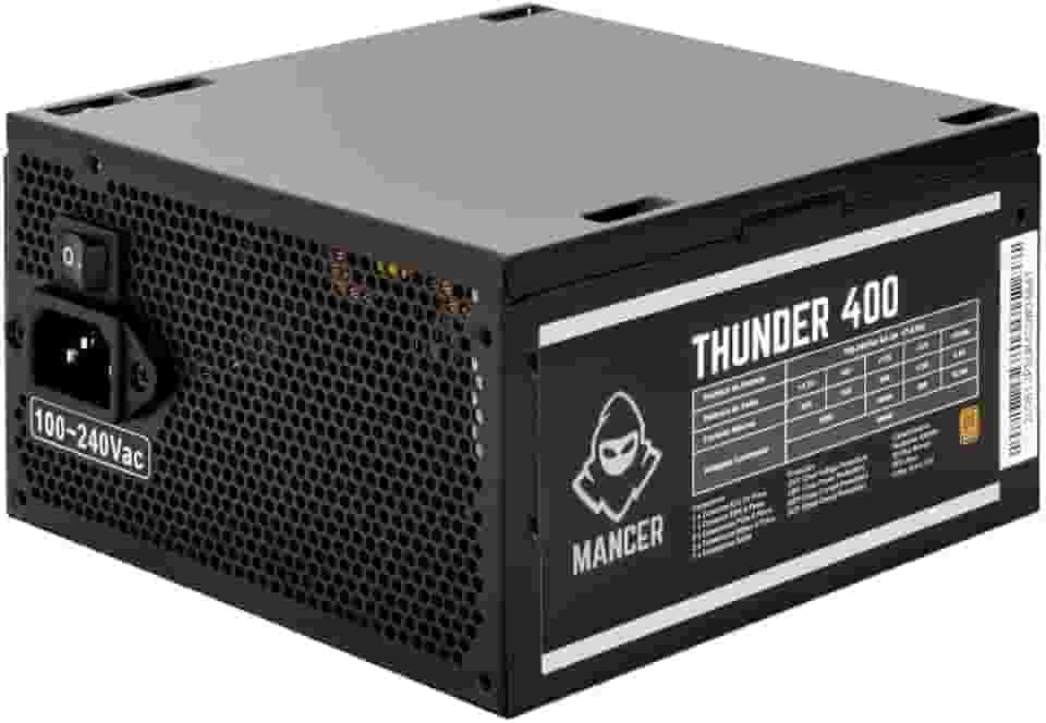 Fonte Gamer Mancer Thunder | 400W | 80 Plus Bronze | PFC Ativo | Ventoinha 120mm | ATX – MCR-THR400-BL01
